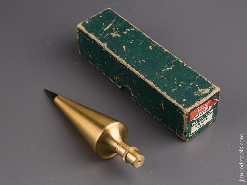 16 ounce K*E No. 6471-16 Brass Plumb Bob MINT in Original Box - 85287