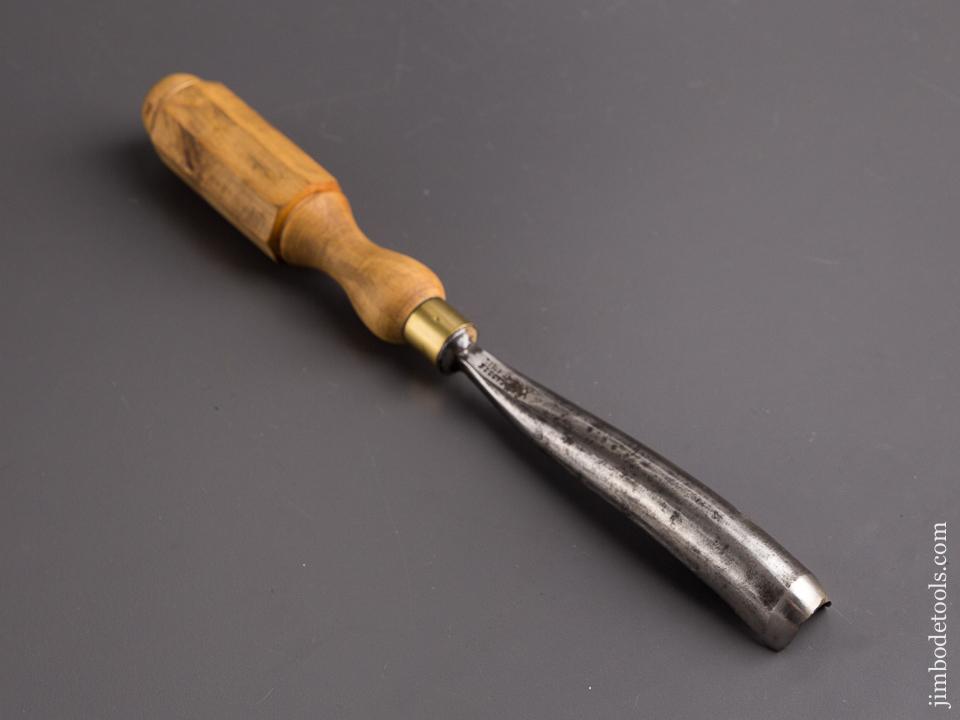 HUGE 7/8 x 10 1/2 inch S.J. ADDIS No. 20 Sweep Boxwood Handled Carving Gouge - 85295