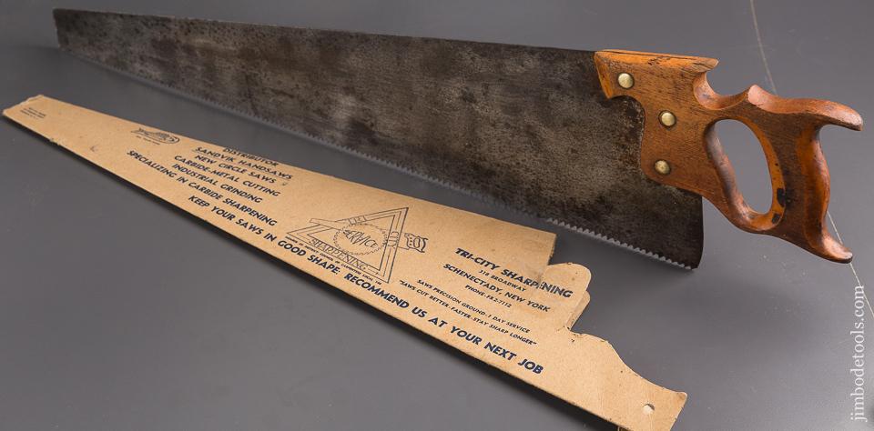 Just Sharpened! 6 point 24 inch Crosscut HOLDEN's Patent Hand Saw in Original Box - 85333