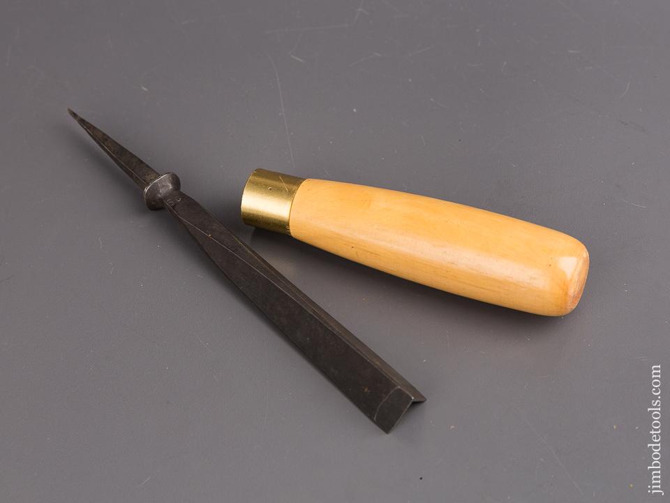 NEW OLD STOCK 3/4 inch BUCK BROS V Parting Tool with Boxwood Handle - 85337