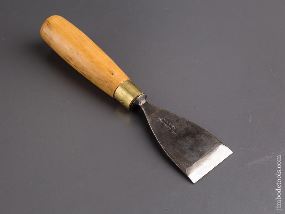MASSIVE! 2 x 9 inch Boxwood Handled HERRING BROS No. 1 Sweep Carving Gouge - 85342