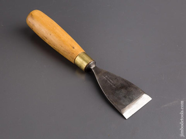 MASSIVE! 2 x 9 inch Boxwood Handled HERRING BROS No. 1 Sweep Carving Gouge - 85342