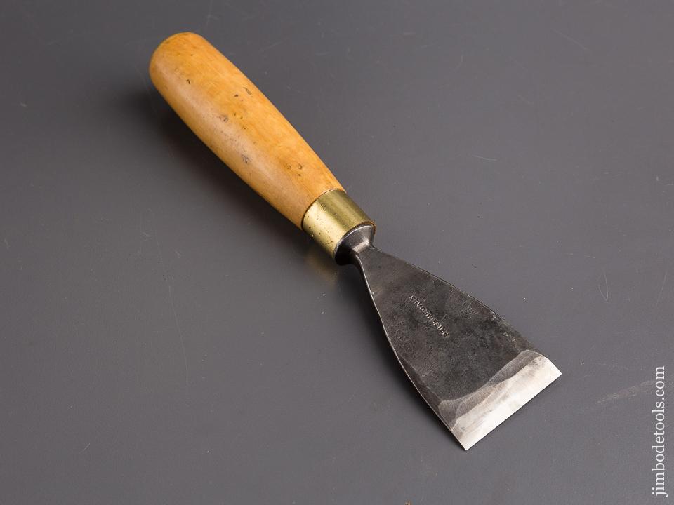 MASSIVE! 2 x 9 inch Boxwood Handled HERRING BROS No. 1 Sweep Carving Gouge - 85342