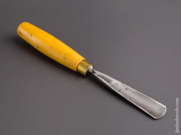 HUGE 1 1/8 x 10 5/8 inch BUCK BROTHERS No. 3 Sweep Boxwood Handled Gouge - 85344