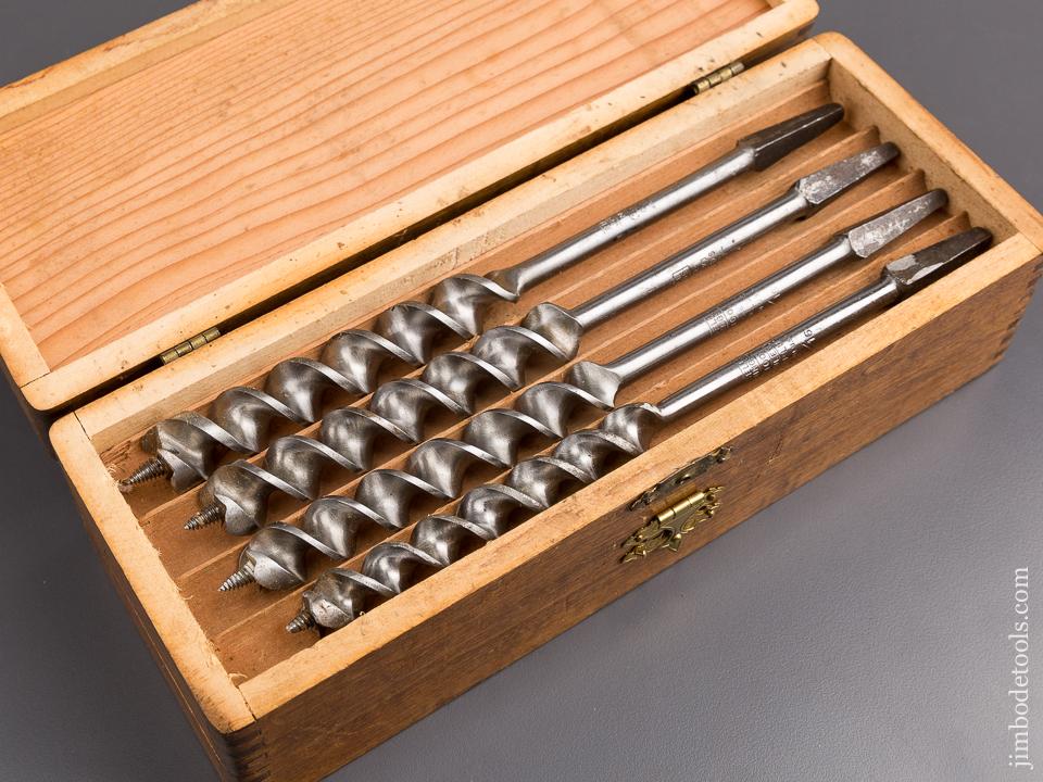 Complete Set of 13 RUSSELL JENNINGS Auger Bits in Original 3 Tiered Box - 85366