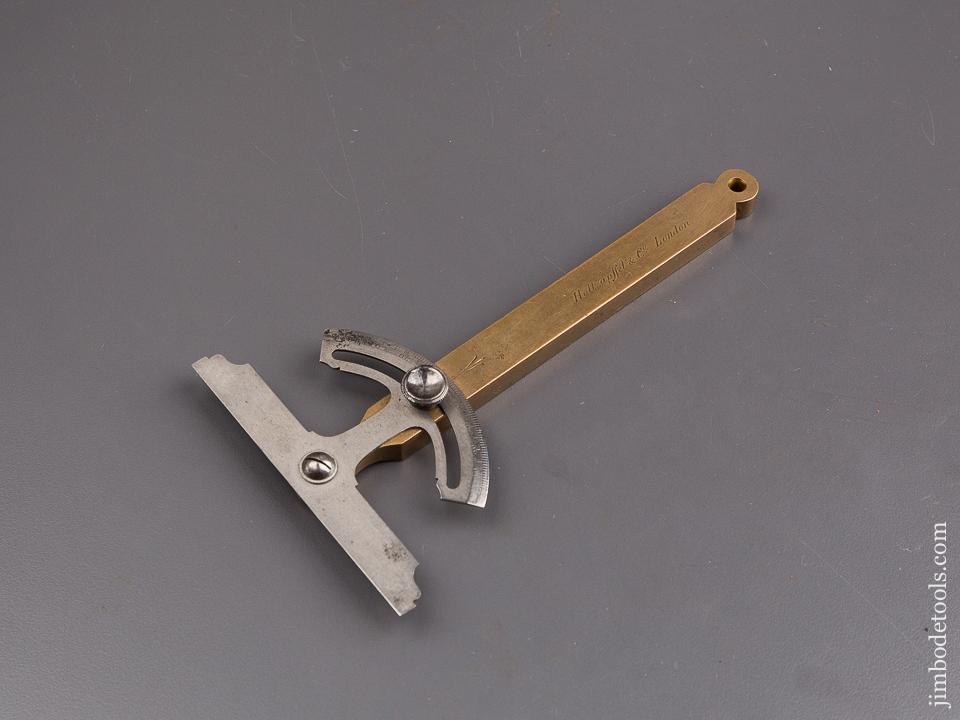 Lovely Brass and Steel HOLTZAPFFEL & CO. LONDON Protractor T-Bevel - 85421RU