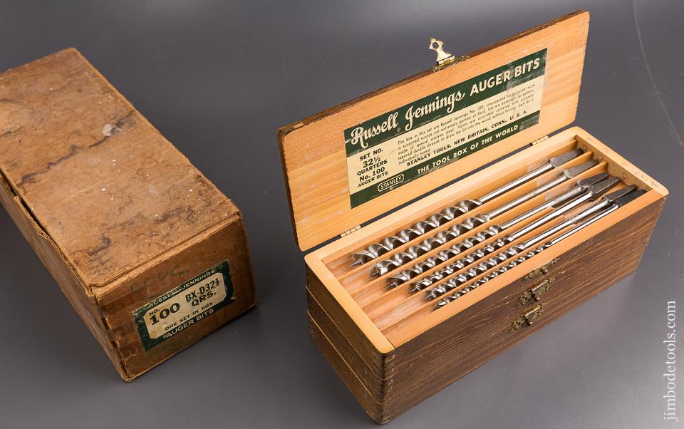Complete Set of 13 RUSSELL JENNINGS Auger Bits in Original 3 Tiered Box and Shipping Box - 85456