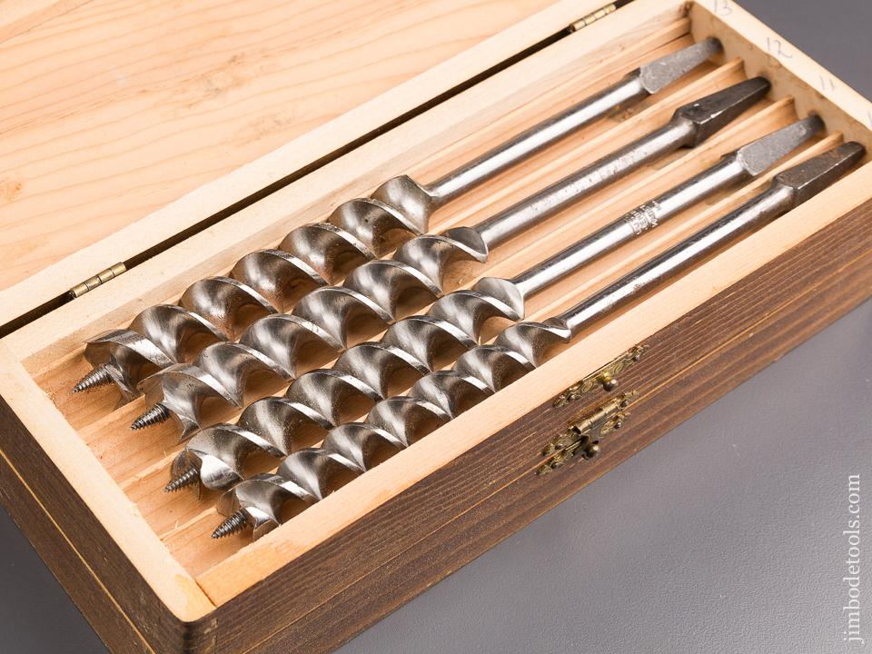 Complete Set of 13 RUSSELL JENNINGS Auger Bits in Original 3 Tiered Box and Shipping Box - 85456