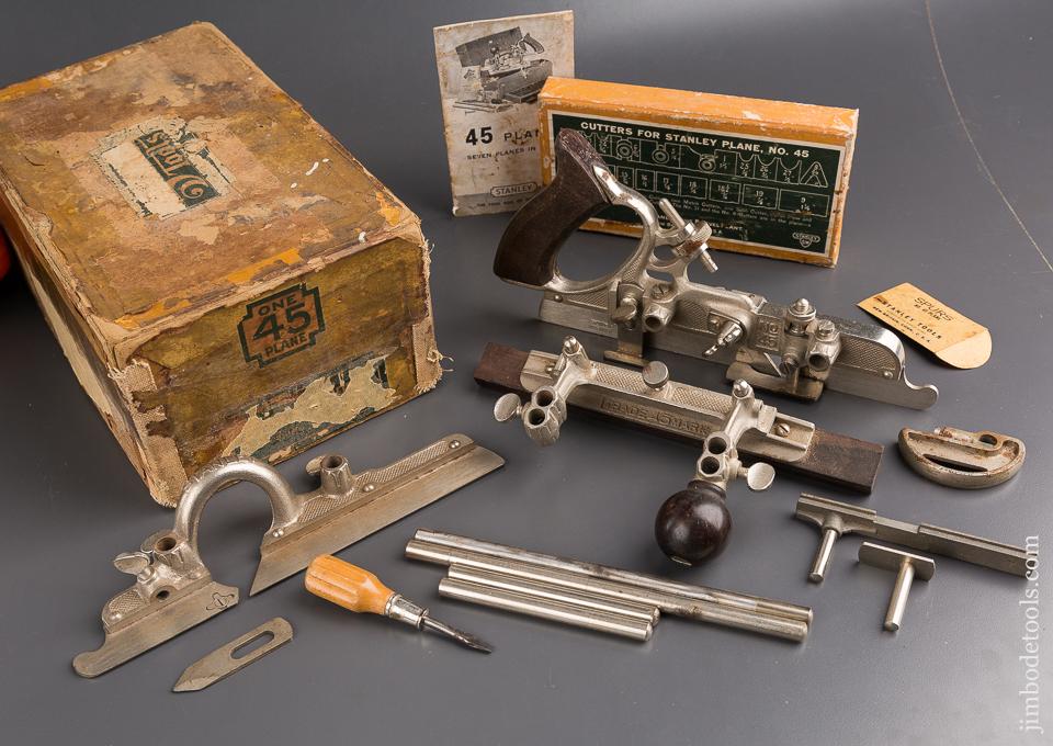 STANLEY NO. 45 Combination Plane 100% COMPLETE Type 16 circa 1936-48 in Original Box - 85458