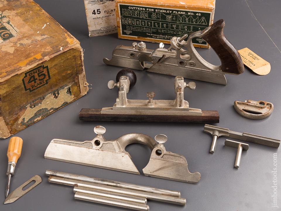 STANLEY NO. 45 Combination Plane 100% COMPLETE Type 16 circa 1936-48 in Original Box - 85458