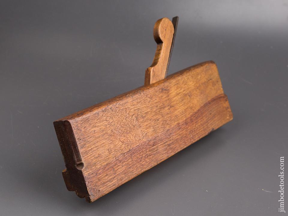 RARE 18th Century Ten inch Yellow Birch 3/8 inch Cove or Table Joint Molding Plane by ABRAHAM FISK circa 1790 GOOD+ TO FINE - 85471