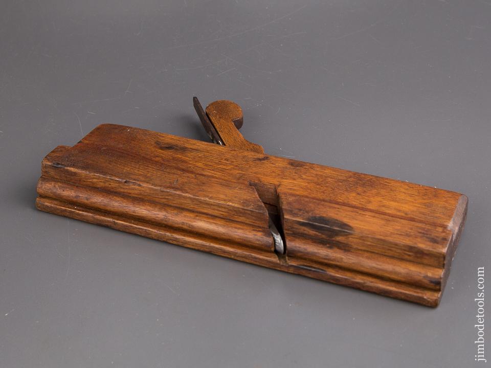 RARE 18th Century Ten inch Yellow Birch 3/8 inch Cove or Table Joint Molding Plane by ABRAHAM FISK circa 1790 GOOD+ TO FINE - 85471