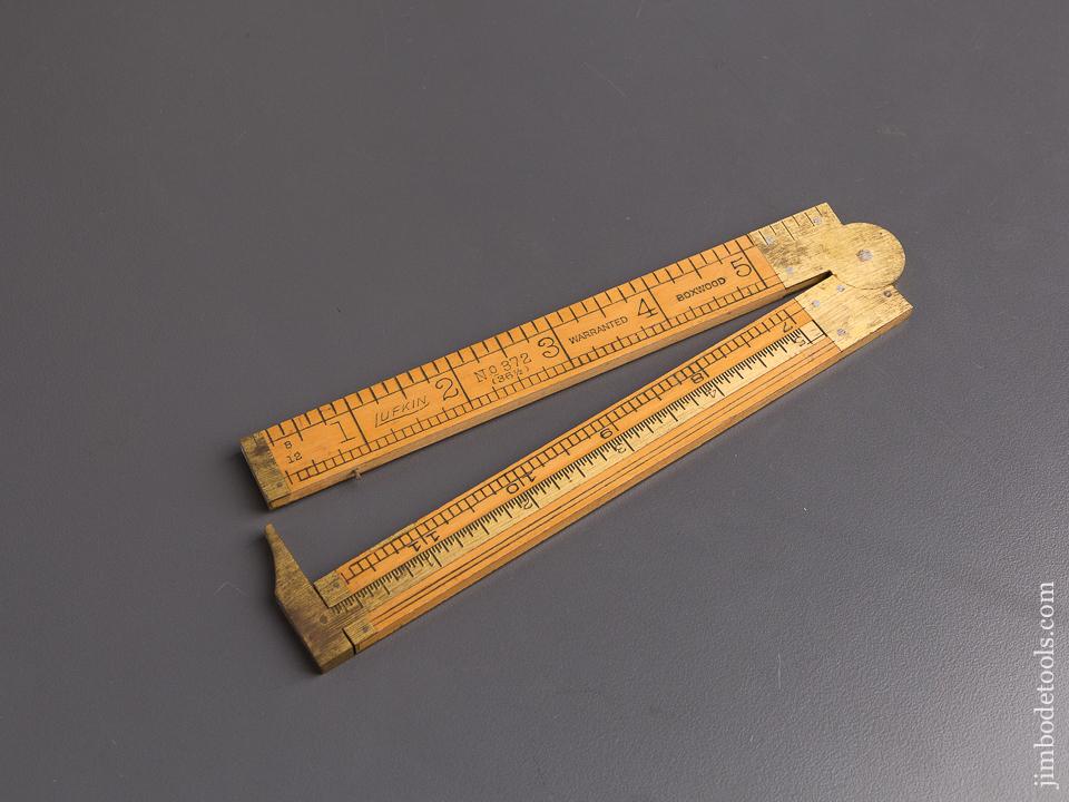 MINT Boxwood & Brass LUFKIN No. 372 One Foot Folding Caliper Rule - 85473