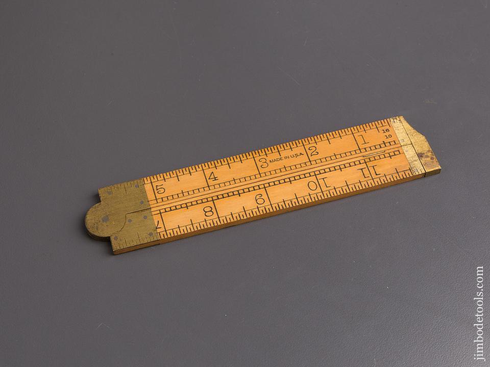 MINT Boxwood & Brass LUFKIN No. 372 One Foot Folding Caliper Rule - 85473