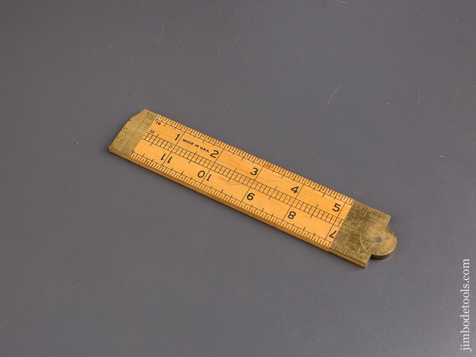 Near Mint! STANLEY No. 36 1/2 R Boxwood & Brass One Foot Folding Caliper Rule - 85474