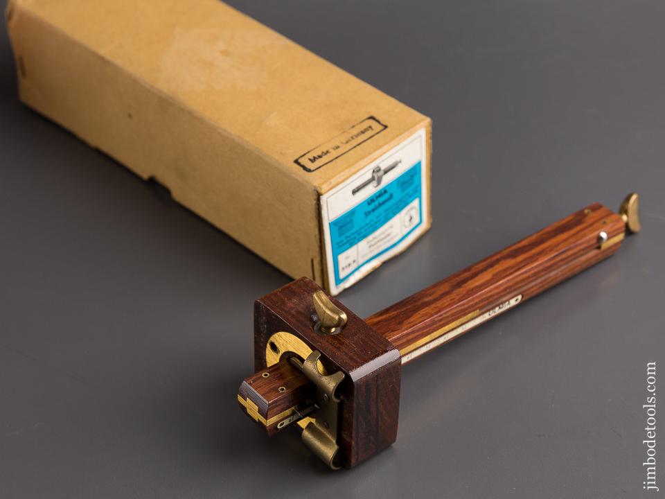 8 3/4 inch ULMIA Rosewood & Brass Mortise Gauge MINT in Original Box - 85482