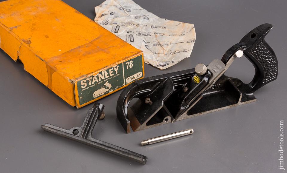 STANLEY No. 78 Duplex, Rabbet, and Filletster Plane COMPLETE in Original Box - 85485