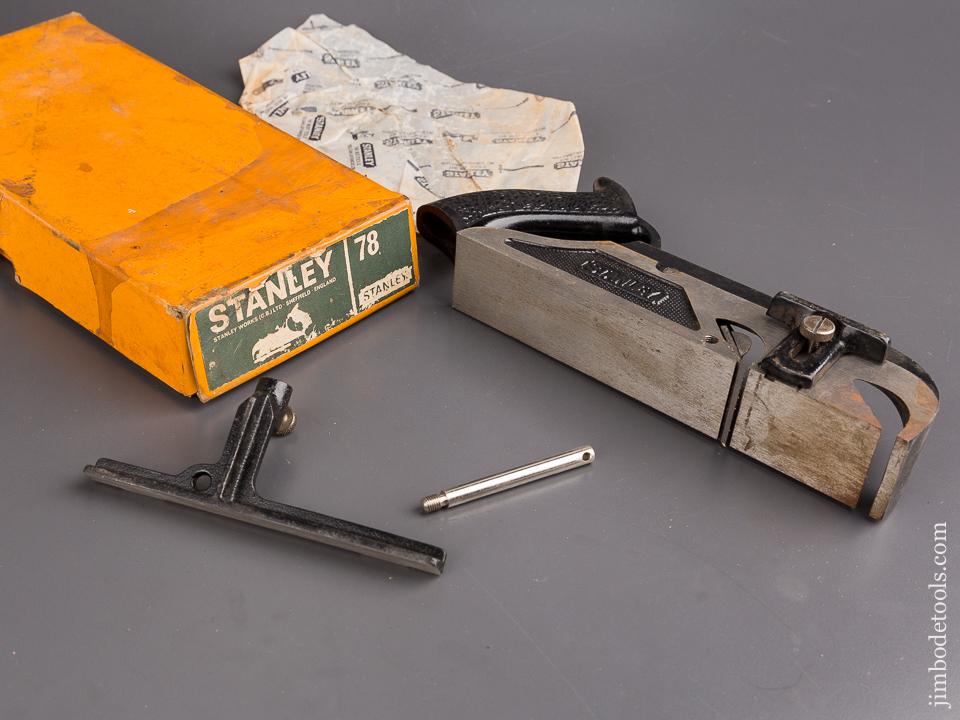 STANLEY No. 78 Duplex, Rabbet, and Filletster Plane COMPLETE in Original Box - 85485