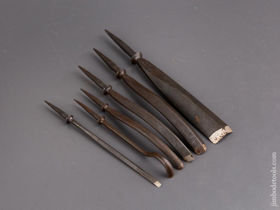 NEW OLD STOCK Set of Six ADDIS Carving Gouges - 85493