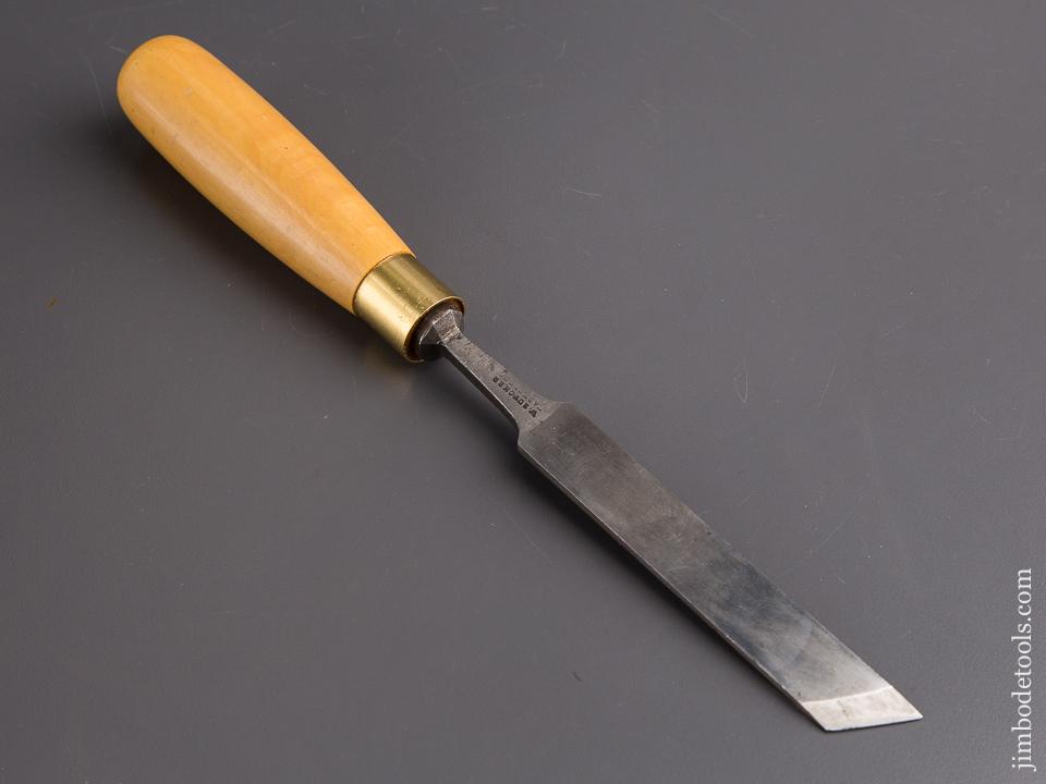 3/4 x 11 3/4 inch W. BUTCHER Boxwood Handled Skew Chisel - 84504