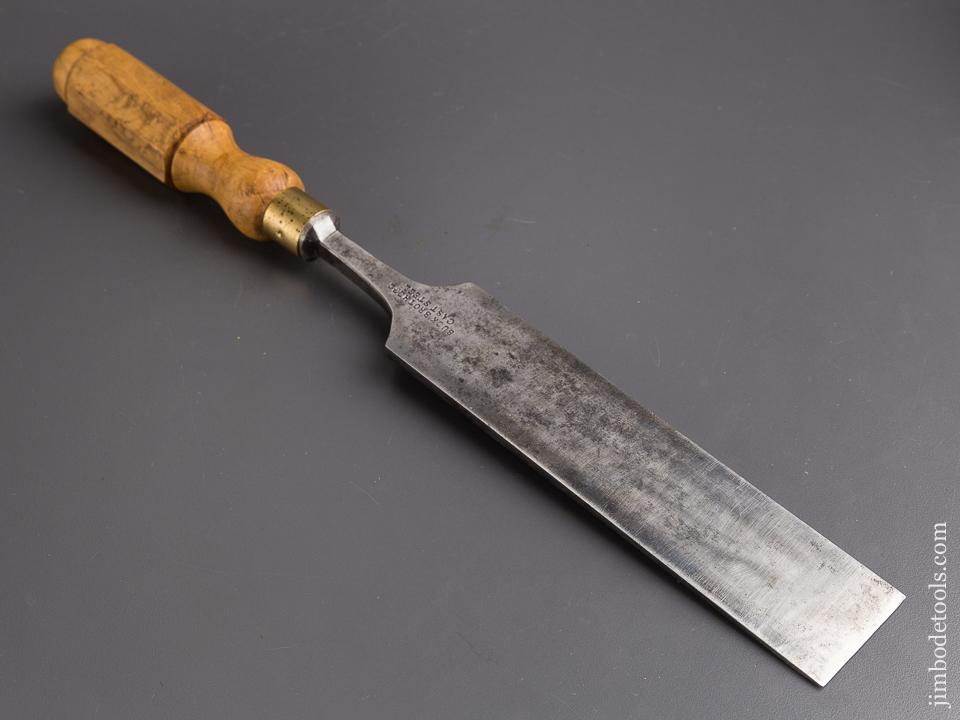 1 3/4 x 16 inch BUCK BROTHERS Boxwood Handled Tang Firmer Chisel - 85505