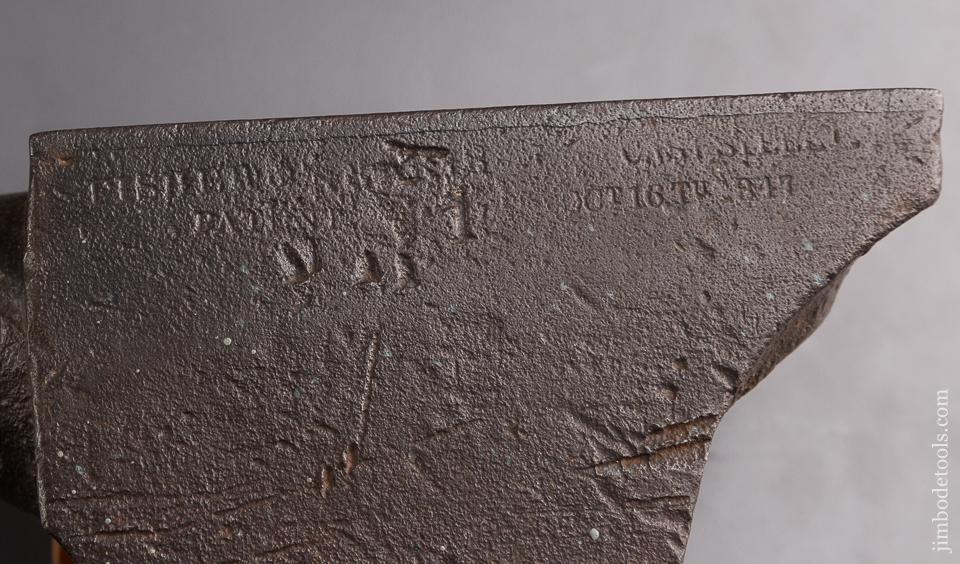 Very Rare! FISHER NORRIS Patent October 16, 1847 Cast Steel Ten Pound Anvil - 85517U