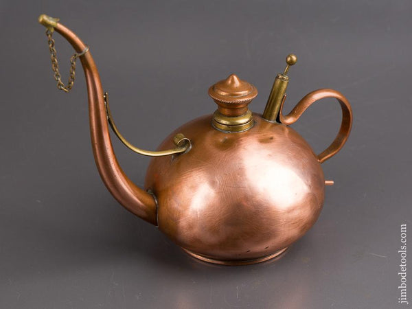 Fancy Copper Oil Can or Alcohol Flagon by STERNAU & CO - 85589