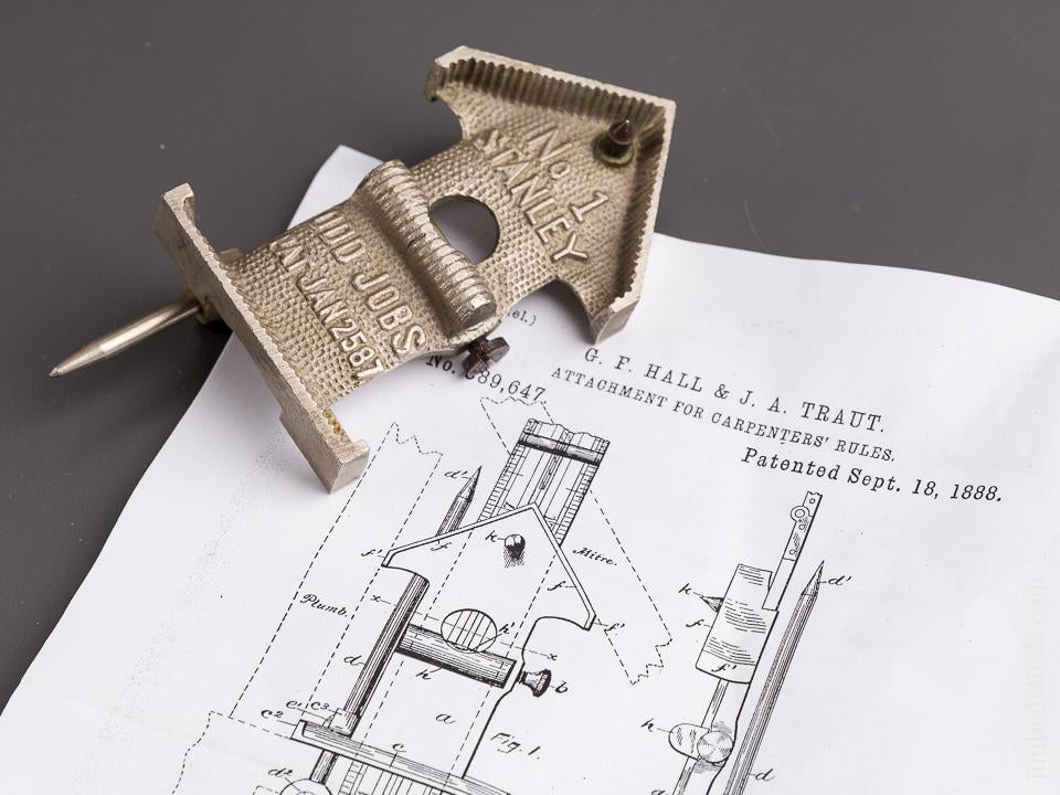 HALL & TRAUT Patent September 18, 1888 STANLEY No. 1 ODD JOBS Combination Tool - 85630