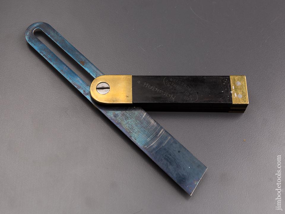 Eight inch J. GLEAVE & SON Ebony & Brass Bevel - 85637