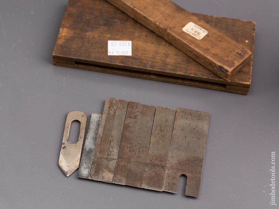 Original Set of Nine Cutters for MILLERS PATENT No. 141 and 141 Plow Planes - 85644