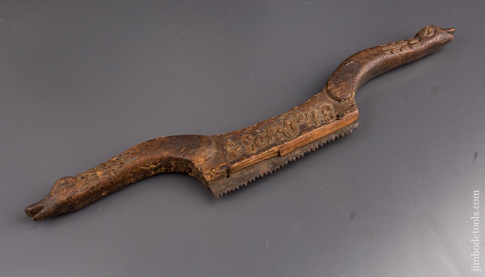 Carved and Dated 1848 Stair Saw - 85649U