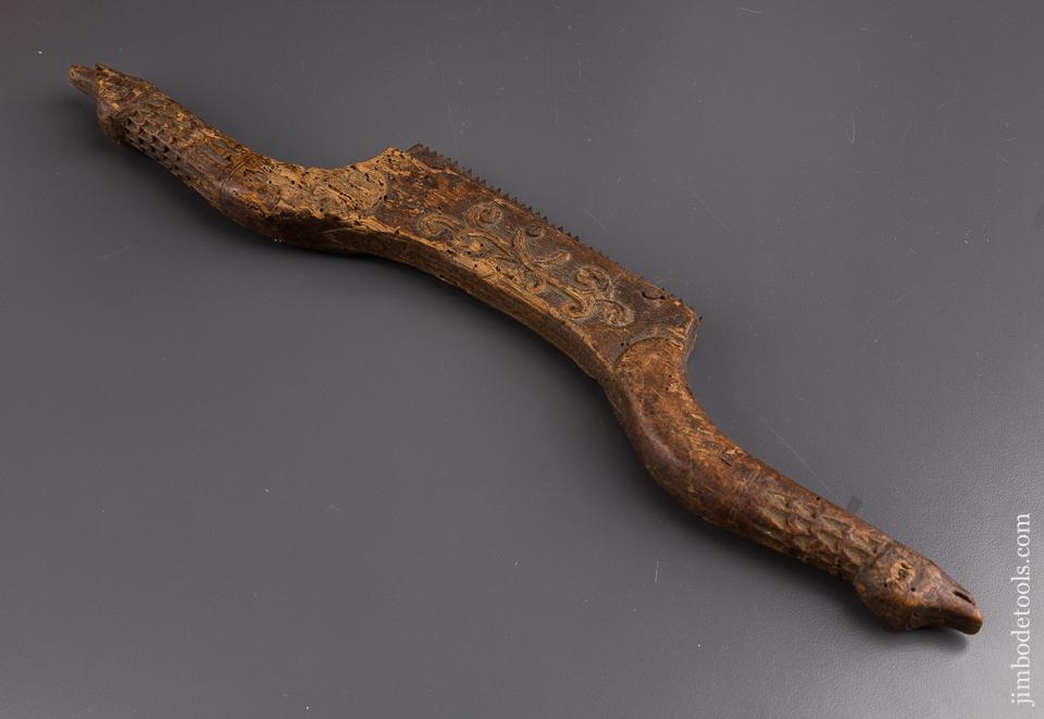 Carved and Dated 1848 Stair Saw - 85649U