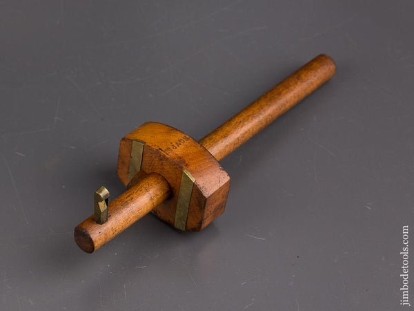 Nine inch Beech & Brass Patented Slitting Gauge - 85665