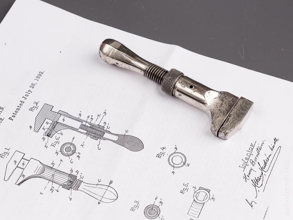 EXTRA FINE Five inch BORNSTEIN Patent July 26, 1892 US VISE & PIPE WRENCH CO Adjustable Wrench - 85722U