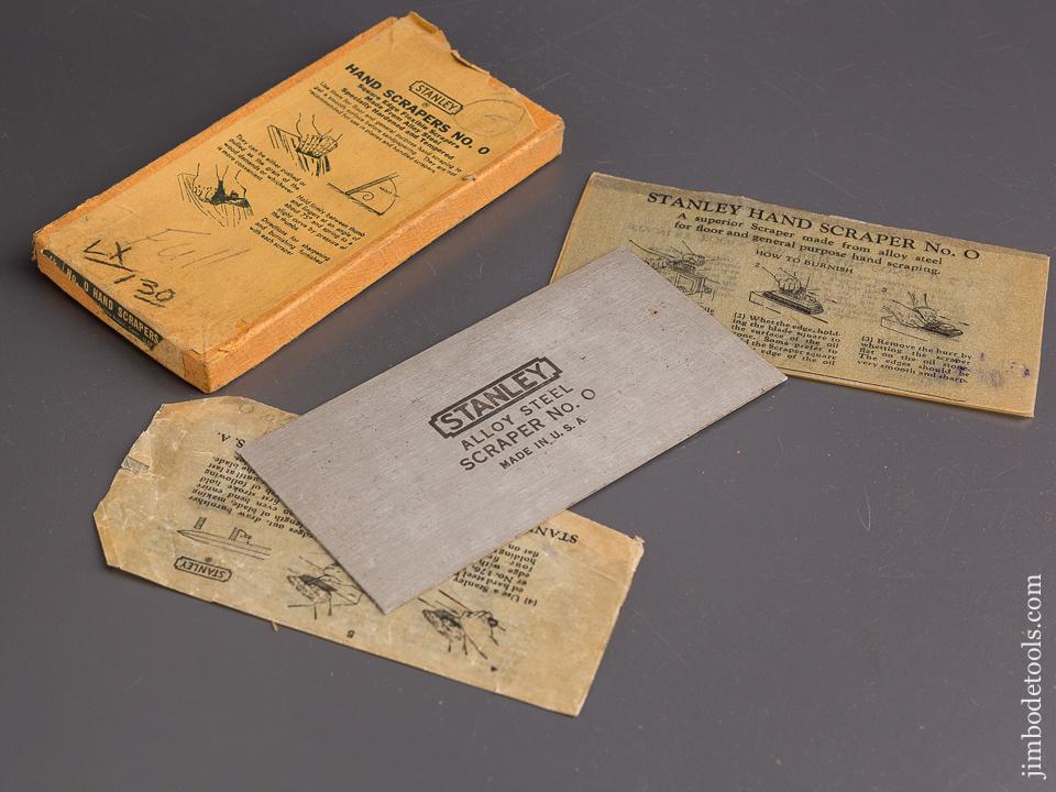 STANLEY Hand Scrapers No. 0 MINT in Original Box - 85739
