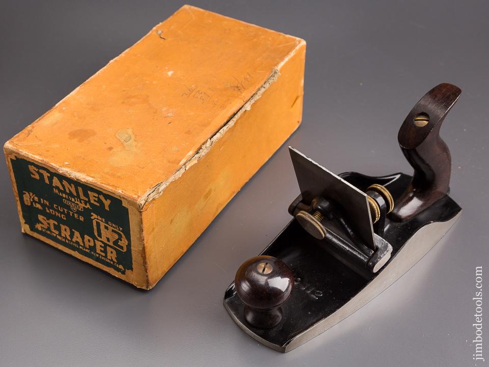 STANLEY No. 112 Scraper Plane NEAR MINT with Toothing Iron in Original Box - 85755