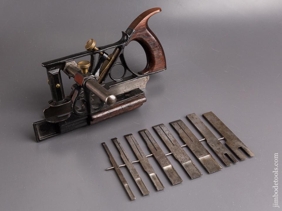 PHILLIPS Patent August 13, 1867 BABSON & REPPELLIER Improved Plow Plane with Eight Cutters - 85760U