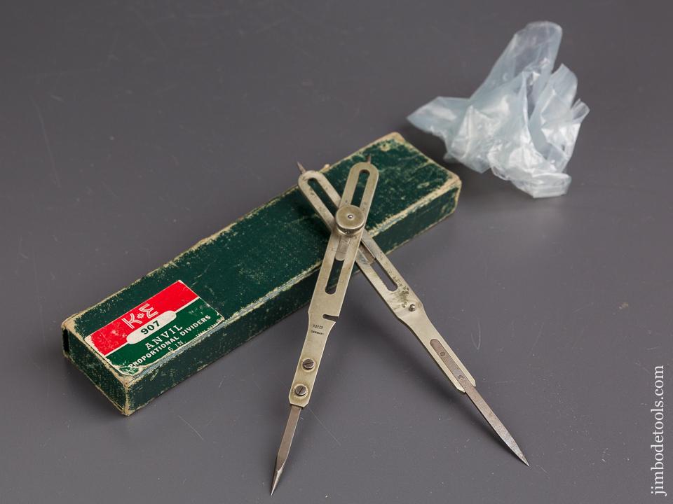 Six inch K*E No. 907 Proportional Dividers in Original Box - 85766