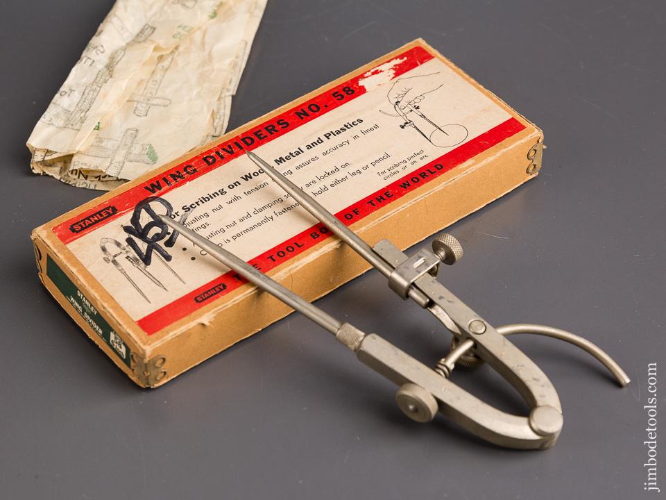 Six inch STANLEY No. 58 Wing Dividers in Original Box - 85767