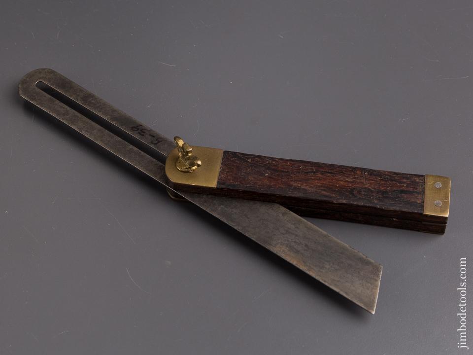 Fancy Ten inch Rosewood & Brass Bevel - 85773