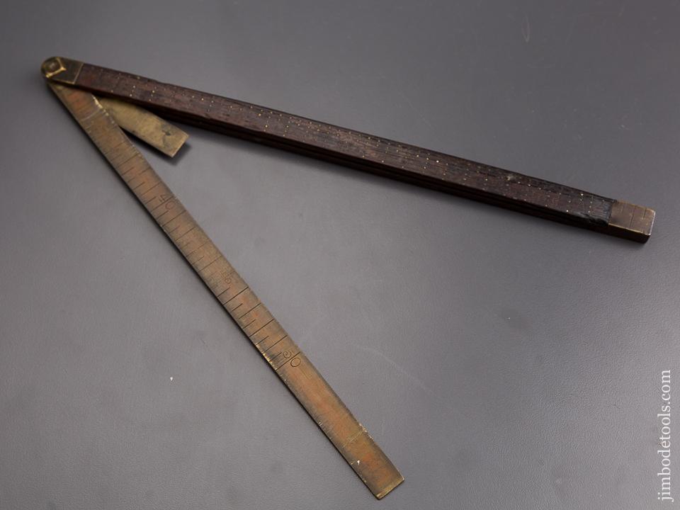 Early Rosewood & Brass Two Foot Ship's Bevel - 85786