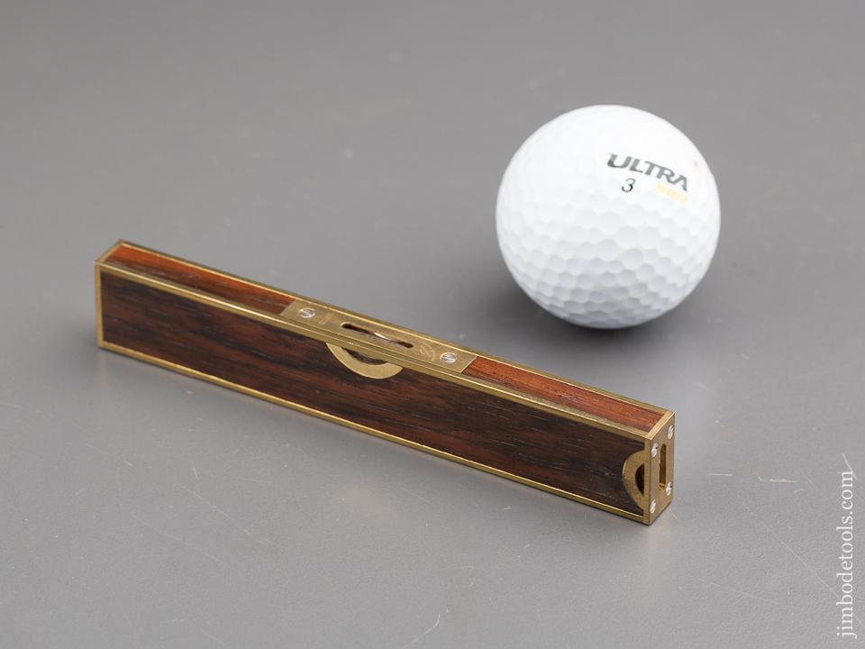 Beautiful Miniature 4 3/4 inch STRATTON BROTHERS Rosewood & Brass Level by PAUL HAMLER - 85789