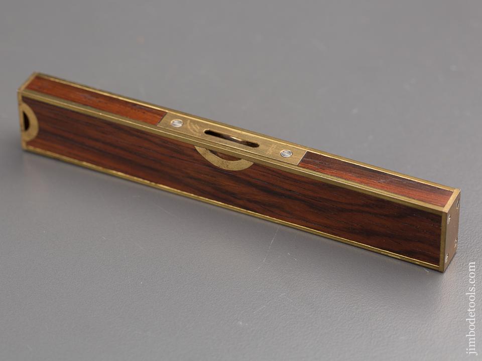 Beautiful Miniature 4 3/4 inch STRATTON BROTHERS Rosewood & Brass Level by PAUL HAMLER - 85789