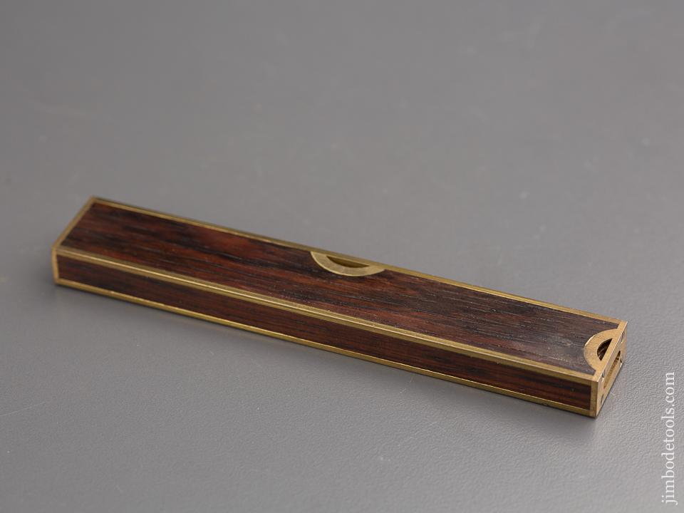 Beautiful Miniature 4 3/4 inch STRATTON BROTHERS Rosewood & Brass Level by PAUL HAMLER - 85789