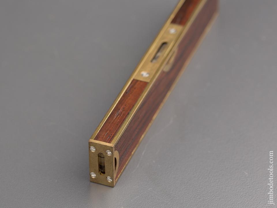 Beautiful Miniature 4 3/4 inch STRATTON BROTHERS Rosewood & Brass Level by PAUL HAMLER - 85789