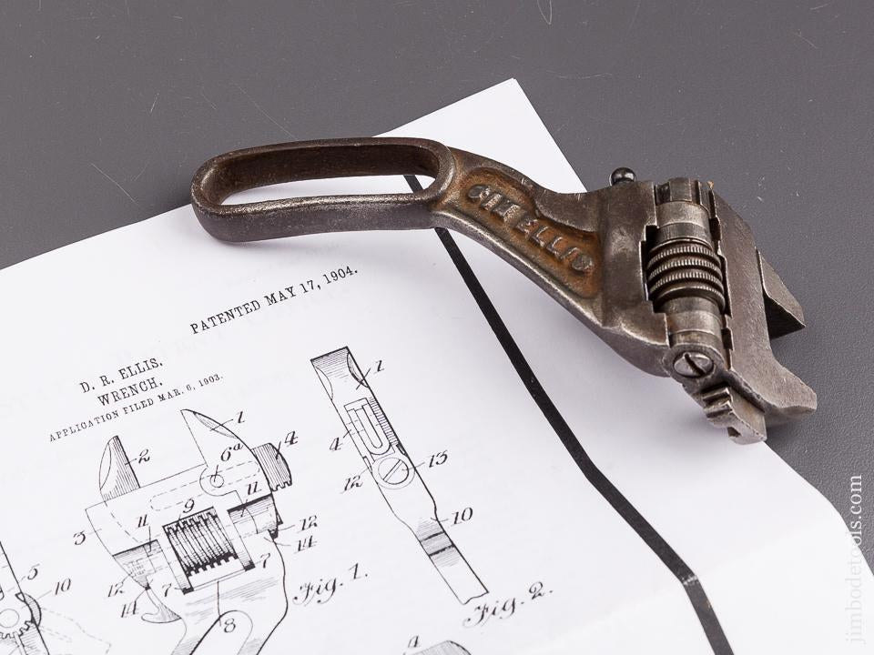Six inch ELLIS Patent May 17, 1904 Pivot Head Wrench - 85797