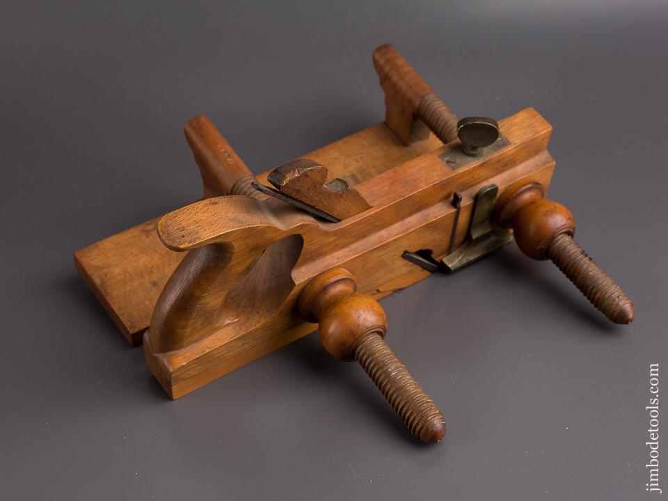 RARE Screw Arm Moving Filletster Plane by CASEY & CO AUBURN NY circa 1830s-50s GOOD++ - 85800