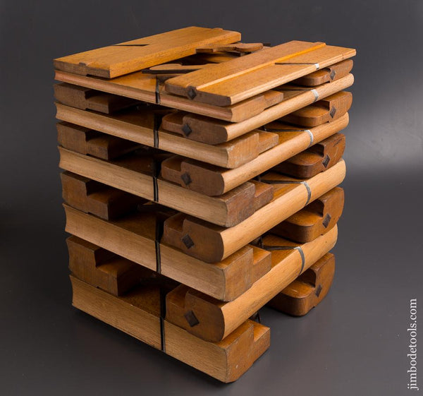MAGNIFICENT! Set of Twenty Hollows & Rounds Molding Planes by JJ STYLES KINGSTON NY - 85809