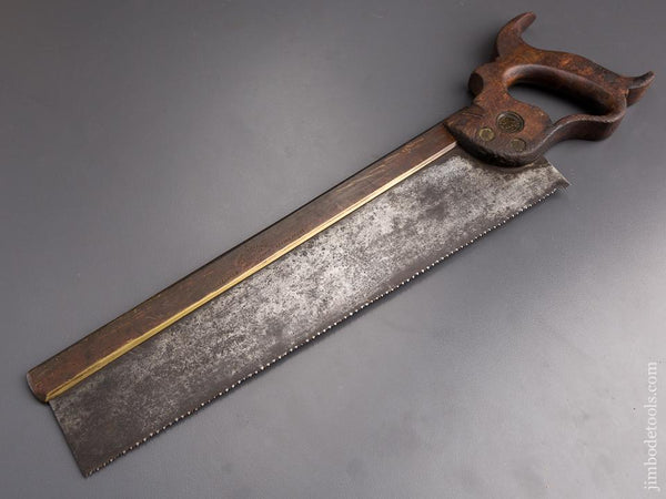 13 point 14 inch WHEELER MADDEN & CLEMSON Crosscut Brass Back Saw - 85820