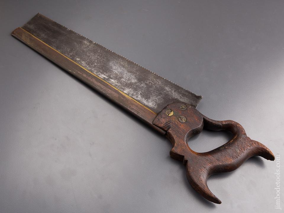 13 point 14 inch WHEELER MADDEN & CLEMSON Crosscut Brass Back Saw - 85820